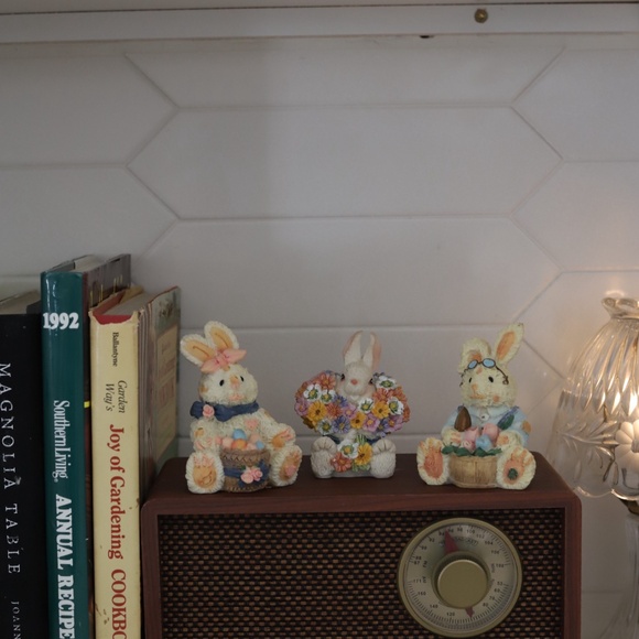 Spring Bunny Figurines Set of 3 - Picture 1 of 2